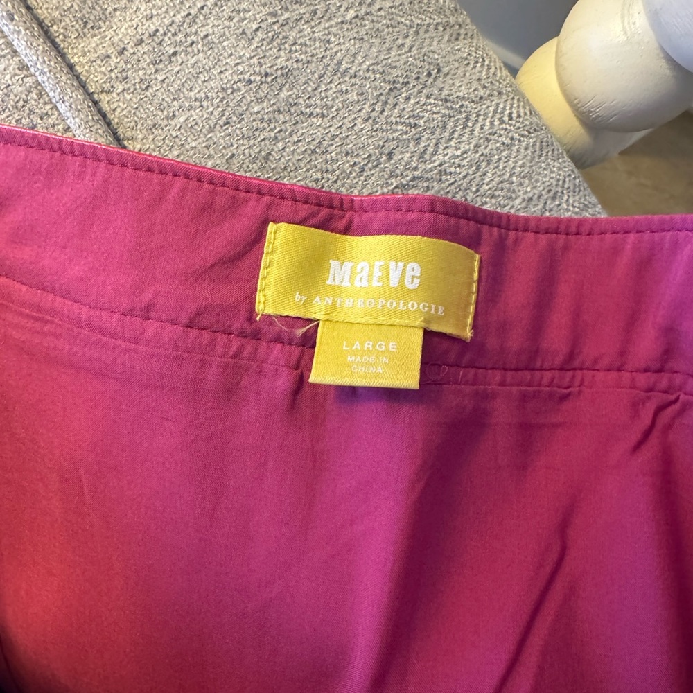 Maeve Metallic Pink Faux Leather skirt - Picture 4 of 9